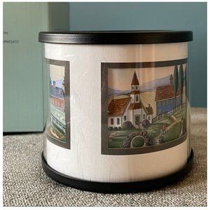 Party Lite Express It! Tealight Luminary Candle Holder Countryside Scene